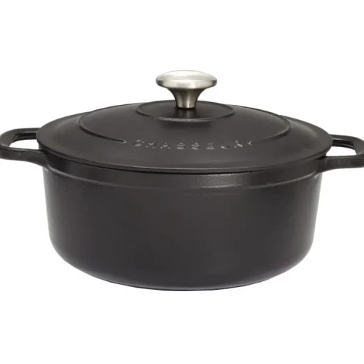 Le Chasseur cocotte ronde avec couvercle noire 14 cm