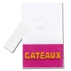 Lot sachets motif gâteaux + liens - 14 x 23 cm (x10)
