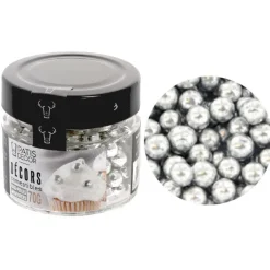 Maxi perles  argentées comestibles Ø 8 mm 70 g