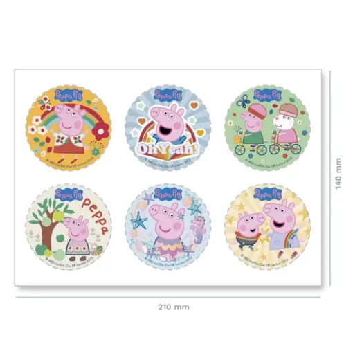 Mini disques azyme Peppa Pig (x6)