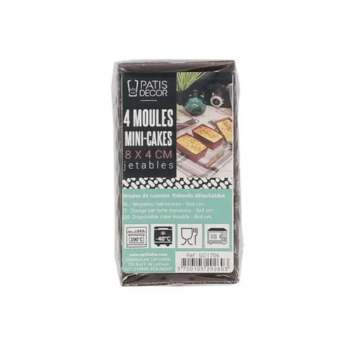 Mini-moules à cake jetables (x4)