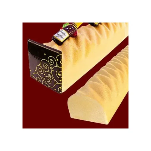 Moule à bûche relief strié en PVC (x 12)