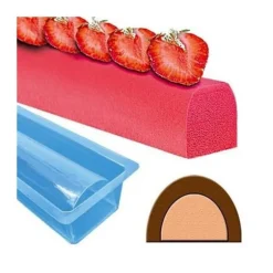 Moule à bûchettes 1/2 rond en PVC (x12)