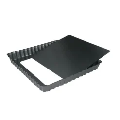 Moule à tarte carré cannelé fond amovible