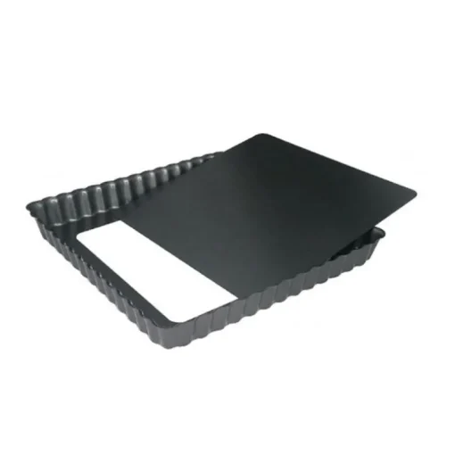 Moule à tarte carré cannelé fond amovible