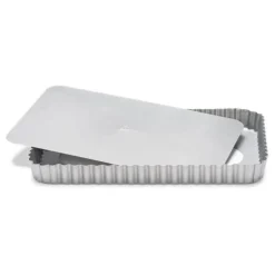 Moule à tarte rectangulaire antiadhésif avec fond amovible