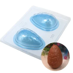 Moule chocolat en 3 parties œuf 3D motif cœur