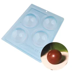 Moule chocolat en 3 parties demi-sphères 6 cm