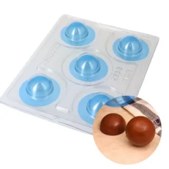 Moule chocolat en 3 parties 5 demi sphères