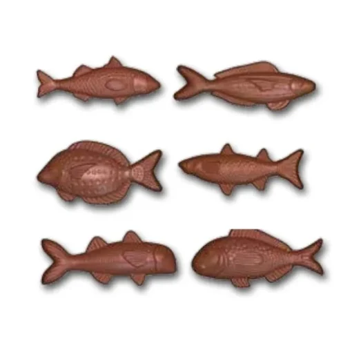 Moule friture en chocolat poissons assortis