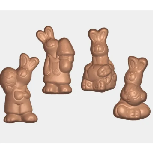 Moule friture en chocolat petits lapins 4 g