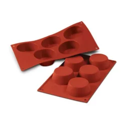 Moule silicone 5 grands muffins Ø81 mm
