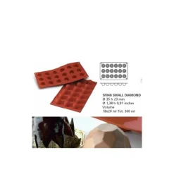 Moule silicone 18 petits diamants