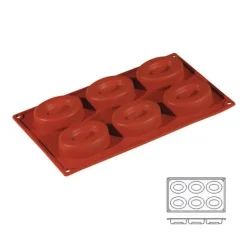 Moule silicone 6 savarins ovales