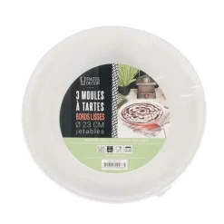 Moules à tartes jetables 23 cm Patisdécor (x3)