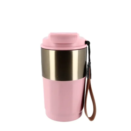 Mug isotherme rose et or - 450 ml