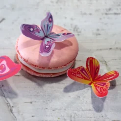 17 Papillons 3D comestibles en azyme assortis