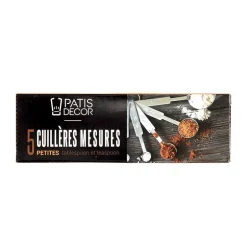 Petites cuillères à mesure inox assorties (x5)