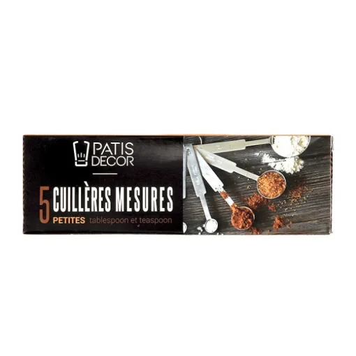 Petites cuillères à mesure inox assorties (x5)