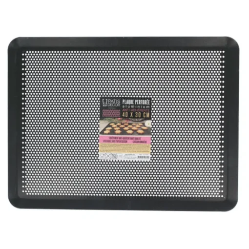 Plaque pâtisserie perforée alu anti-adhérente 40 x 30 cm