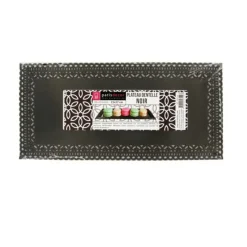 Plateau dentelle rectangulaire noir