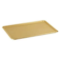 Plateau pâtissier alu or bords ronds 24 cm