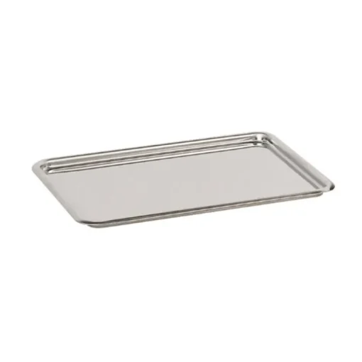 Plateau pâtissier inox bords ronds 24 cm
