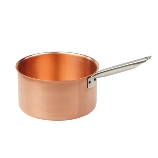 Poêlon à sucre cuivre queue froide inox bord verse-franc 16 cm