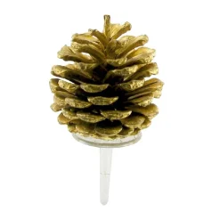 Pommes de pin dorées sur pique (x30)