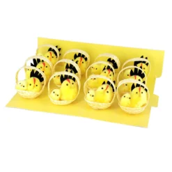 Poussins chenille plume noire (x12)