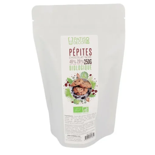 Pépites de chocolat noir Bio 60 % - 250 g - DDM 01/25