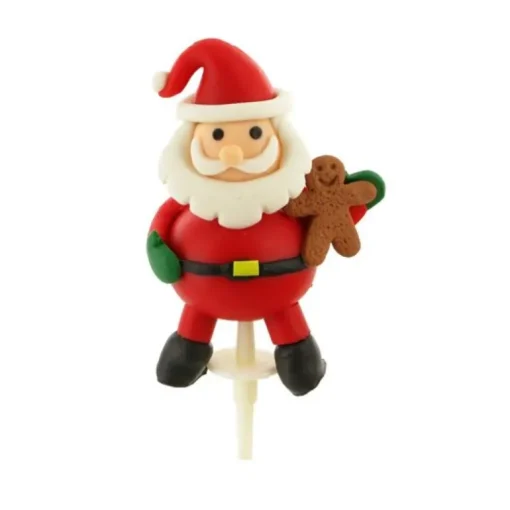 Père Noël debout résine sur pique