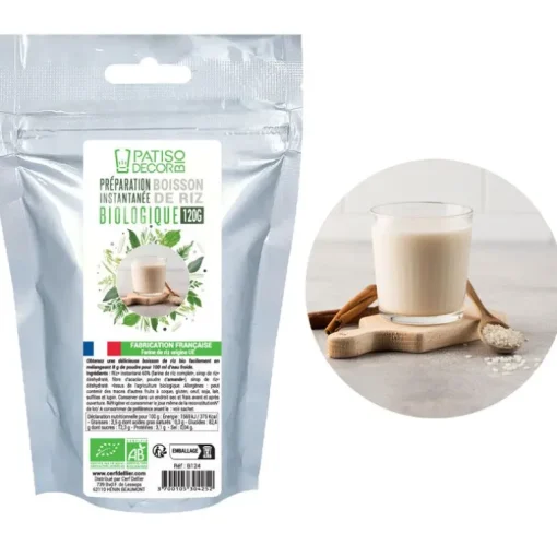 Préparation instantanée pour boisson riz biologique 120 g - DDM 08/24