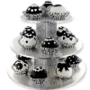 Présentoir cupcakes argent rond