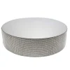 Présentoir gâteau effet miroir et contour en strass 35 cm