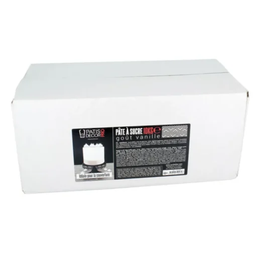 Pâte à sucre blanche arôme vanille 10 kg