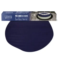 Pâte à sucre bleu marine étalée - DDM 06/24