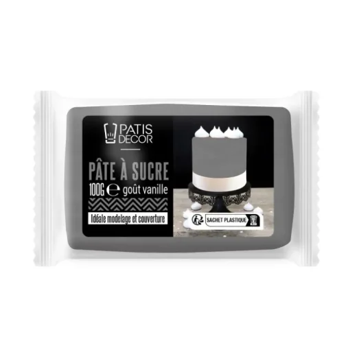 Pâte à sucre grise 100 g - DDM 09/24
