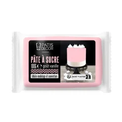 Pâte à sucre rose pastel 100 g - DDM 07/24