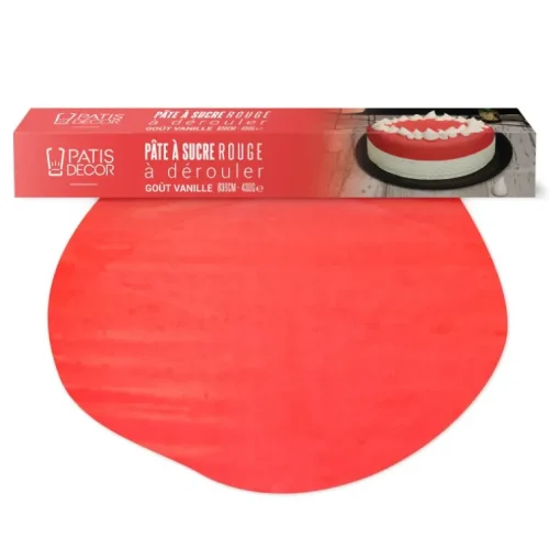 Pâte à sucre rouge étalée - DDM 06/24