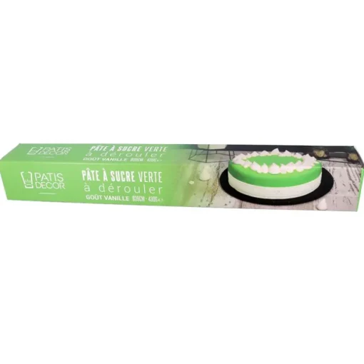 Pâte à sucre verte étalée - DDM 11/24
