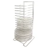 Rack pour grilles à pizza inox 15 niveaux jusqu'à 40 cm