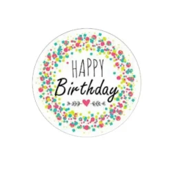 Ronds azyme Joyeux Anniversaire 5 cm (x24)