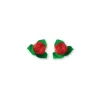 Roses rouges avec feuilles (x10)