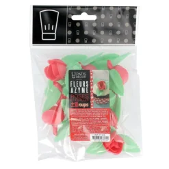 Roses rouges avec feuilles (x10)