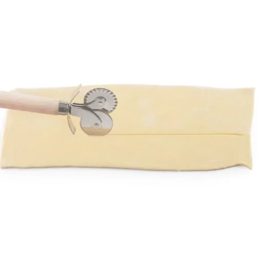 Roulette à pâte double lisse / cannelée