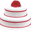 Ruban pâte à sucre blanc arabesques (1,25 m)