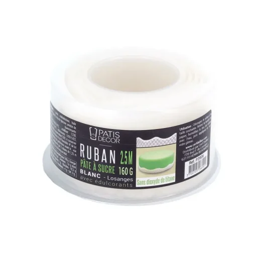Ruban pâte à sucre losanges h 3 cm (2,5 m)