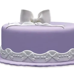 Ruban pâte à sucre noeuds blanc h 3 cm (2,5 m)