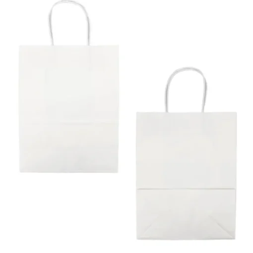 Sac en papier blanc - 21x11x27 cm